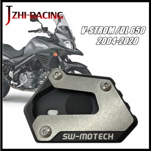 For SUZUKI V-strom 650/XT V-STROM 650 DL650 DL 650 2004-2020 Motorcycle Accessories CNC Aluminium Side Stand Foot Stand