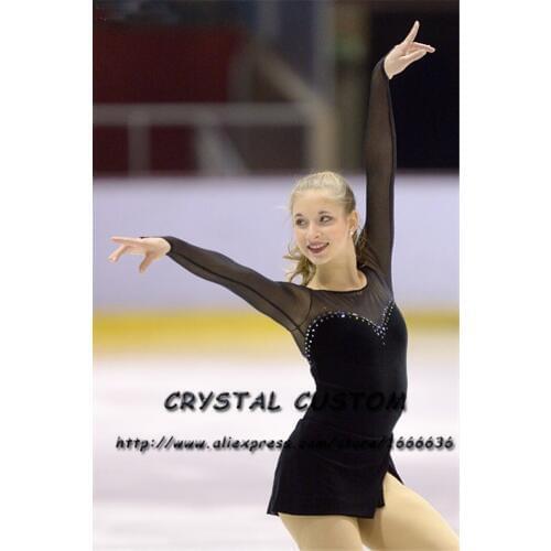 Crystal Custom Figure Skating Dresses For Girls Graceful New Brand Ice Skating Dresses For Competition DR4338