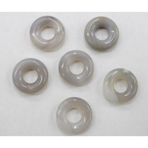 Wholesale15pcs natural stone gray agates 20mm round pendants beads for DIY jewelry making Bracelet necklace accessories