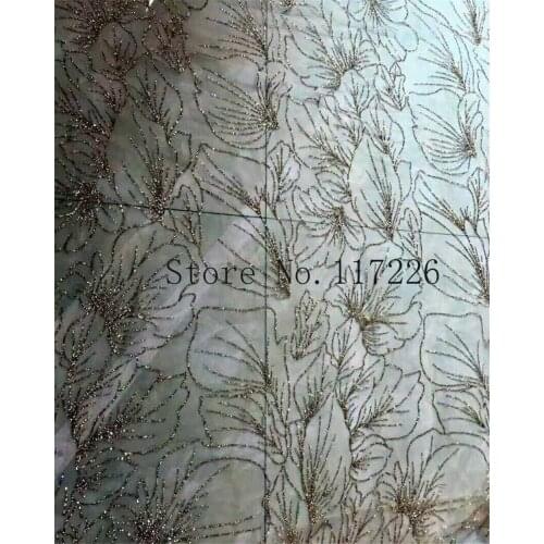 Lace JRB-57321 High Quality New Glitter Lace Fabric Factory Price High Quality African Tulle Lace Fabric