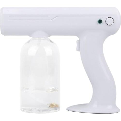 HOT!!! Portable Electric Sanitizer Sprayer Blue Light Rechargeable Nano Steam Water Spray Gun Home Disinfection Machine Atomizer
