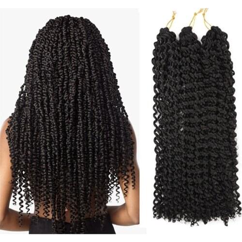 MOD DORA Passion Twist Crochet Braids Hair Synthetic Bohemia Braiding Hair Extension Ombre Brown Faux Locs With Curly Hair