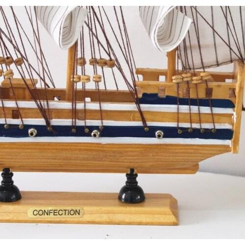 Sailing Ship Model Decor Nautical Sail Ship Sailboat Vintage Ship Model for Tabletop Ornament Ocean Theme Home Decor