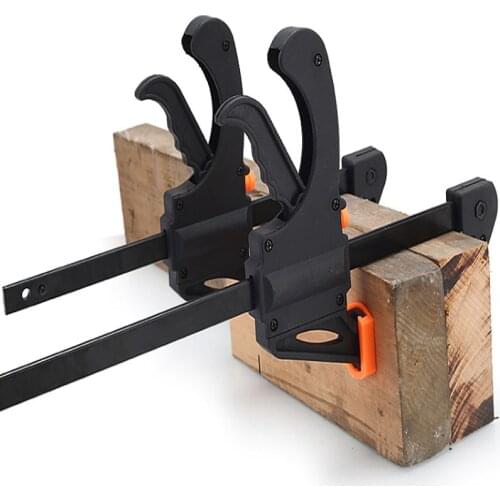 3/4/5pcs 4 inch or 6 inch Woodworking Bar F Clamp Clip Hard Grip Quick Ratchet Release DIY Carpentry Hand Vise Tool