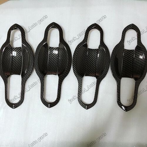 For Ford Escape Kuga 2013 2014 2015 2016 2017 2018 Carbon fiber Car Door Bowl Handle Cover Trim 8pcs/SET