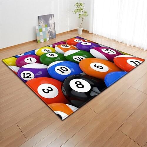 New Snooker Balls Carpets Flannel Anti-slip Boys Bedroom Mat Baby Play Crawling Area Rug 3D Living Room Carpet-55