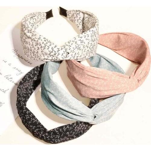 Floral Cloth Wide Side Ladies Hair Hoop Simple Flower Portable Hair Band Gift Headdress Headband резинки для волос 2021 Summer