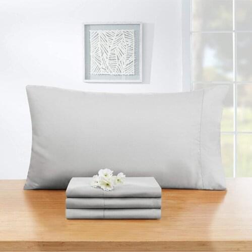 Single Gray Natural Cotton Pillow Case 100 Cotton Hidden Zipper (single-50x70)