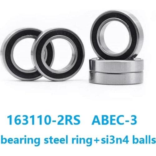 High Quality ABEC-3 163110-2RS 16x31x10 mm bearing Steel Si3n4 ceramic bearing 163110 2RS RS for bicycle bottom bracket 16*31*10