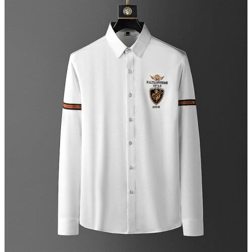 New Mens Long Sleeve Shirt In Spring Streetwear Social Shirt Ropa Hombre Casual Men Dress Shirts Business Formal Party Dinner