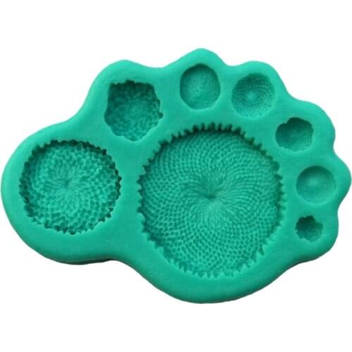 3D Silicone Sunflower Shape Sugarcraft Cookie Cupcake Chocolate Baking Mold Fondant Cake Decorating Tools