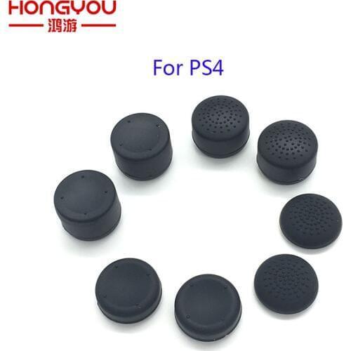 70Set 8 in 1 Rubber Silicone Cap Thumbstick Thumb Stick Cover Case Skin Joystick Grip Grips For PlayStation 4 PS4 Wireless Contr