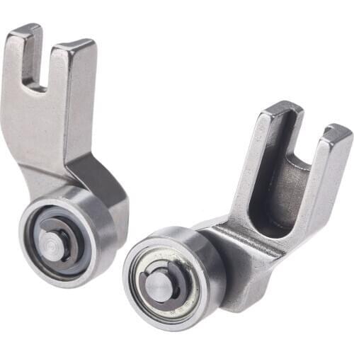 2pcs/set S537 Steel Elastic Presser Foot Template Sewing Machine Single Wheel Roller Presser Foot Sewing Tools Accessory