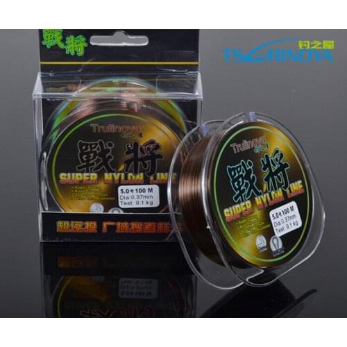 2Pcs/Lot Super Strong Trulinoya 100 Meters Fishing Line Wearable Nylon Fishing Line Main Line Fishing Tackle