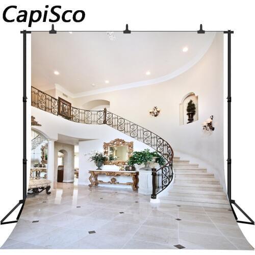 Capisco studio photo vinyl horizontal party photography backdrops stairs building wedding photo background for portrait