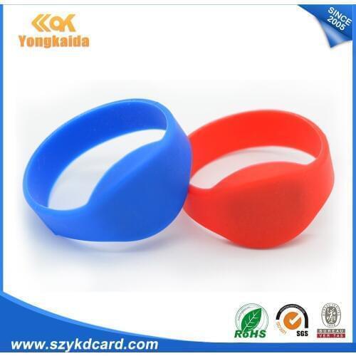 Yongkaida waterproof rfid wristbands silicone identification Bracelet with EM4100, EM4102, EM4450, TK4100, T5577