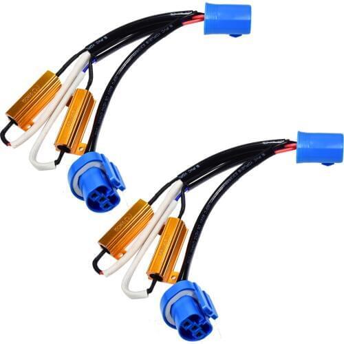 YUNPICAR 9007 HB5 50W 6 ohm Led Load Resistors Wiring Harness for Car LED Daytime Running Light Fog Lamp Light Error Canceller