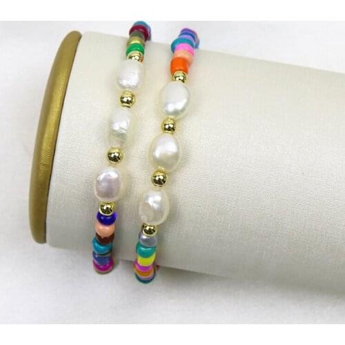 20 Pieces Handmade Coloful beade Bracelet Round Beaded bangle bracelet accessories bracelets for women jewelry 9912