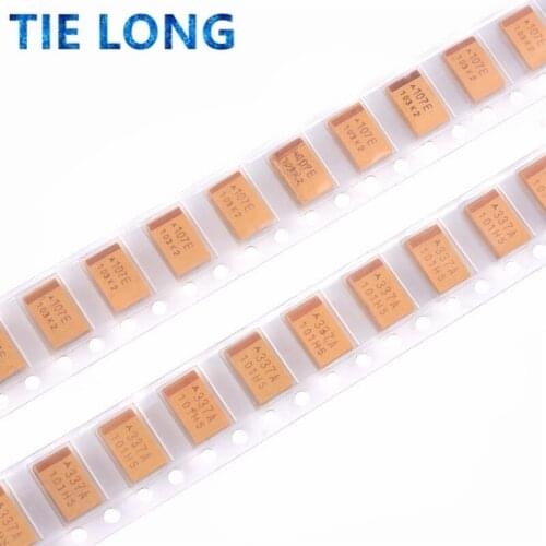 10PCS 6V 6.3V 10V 16V 25V 35V 50V 10UF 22UF 33UF 47UF 100UF 220UF 330UF 470UF D Type SMD Tantalum Capacitor