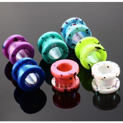 2pcs/lot Acrylic Ear Plugs and Tunnels Spiral Plugs Ear Piercings Screw Flesh Tunnels Piercings Ear Tunnels Gauges Body Jewelry