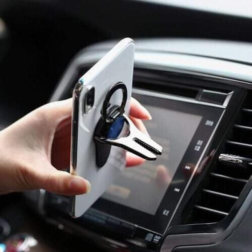 2-in-1 Mobile Phone Ring Holder Car Bracket Car Holder For Phone Air Vent Clip Mount Mobile Cell Stand Smartphone GPS Support