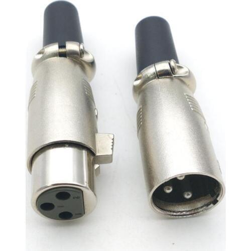 3 Pair XLR Balance 3pins Plug Mic Connector Male Female Plugs Audio connector