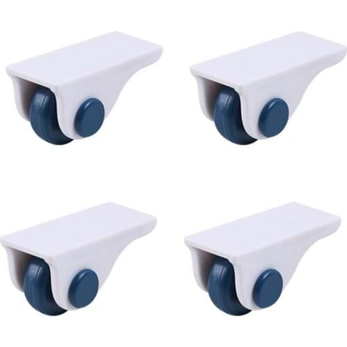 4Pcs HIPS Trash Can/Storage Box Pulley Self Adhesive Good Load Capacity Multifunctional Household Directional Pulley