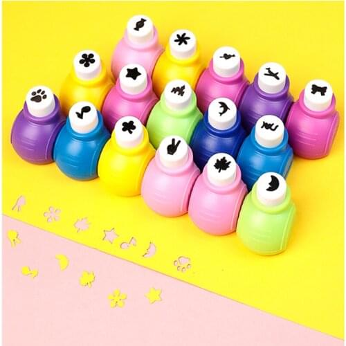 5/10/20Pcs/set Hole Puncher Mini Scrapbooking Machine for Kids Paper Cutter Punchers Arts Crafts DIY Embossing Printing Machine