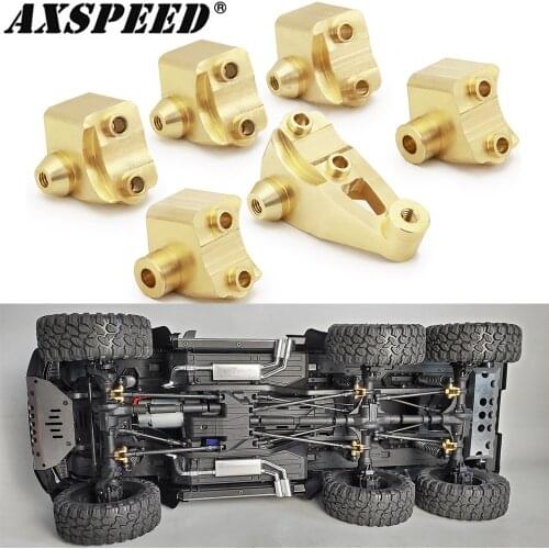 1set 67g CNC Heavy Duty Brass Front Rear Axle Lower Shock Mount for Traxxas TRX-6 1/10 RC Crawler