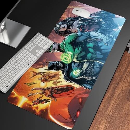 XXL Anime Beautiful Pattern Large Gaming Desk Pad Lovely Mouse Pad HD Print Computer Gamer Locking Edge Mouse Mats Hero Alliance