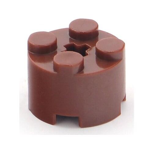 50PCS lot DIY Building Blocks Thick Bricks Cylinder 2x2 Dots Educational Creative Size Compatible With lego Toys for Children