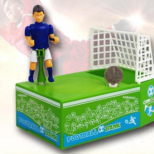 Piggy Bank Electric Soccer Player Goal Kicking Piggy Bank Coin Money Saving Box Kids Funny Toy Money Banking Toys