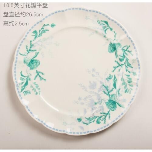 Round Polka Ceramic Dinner Plates Tableware Ceramic Dishes Dessert Dinnerware Cake Dishes Plates Sets