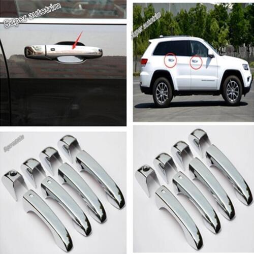 Lapetus Outside Car Door Pull Handle Cover Trim 8 Piece ABS For Jeep Grand Cherokee 2011 2012 2013 2014 2015 2016