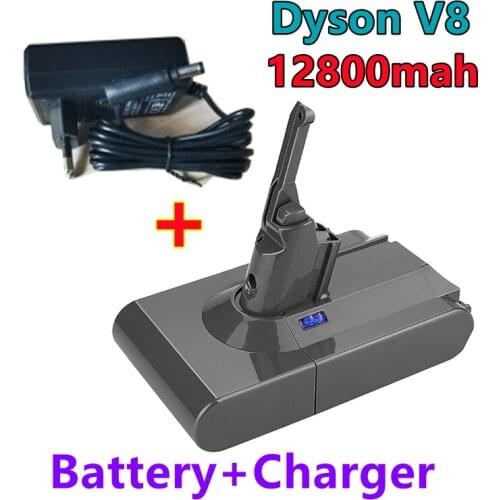 New 100% original Dyson V8 12800mah 21.6v battery for dyson v8 absolute/cute/animal li-ion vacuum cleaner rechargeable battery