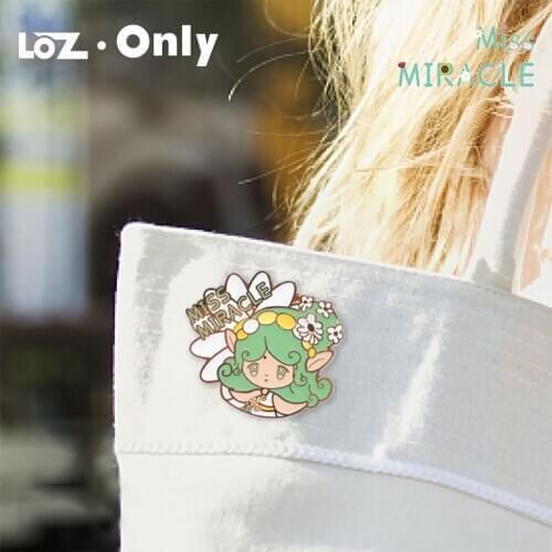 LOZ Only Miss Miracle Elf Badge Blind Box Metal Brooch Collection Girl Heart Cute Gift
