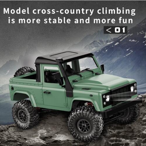 Mini Car MN-D91 RC Rock Crawler Car 1/12 4WD 2.4G Remote Control High Speed Off-Road RC Car Led Light RTR