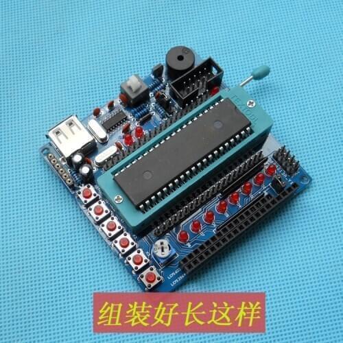 51 Single-chip Minimum System Board Development Learning Board DIY Kit Stc89c52rc Parts with Downloader