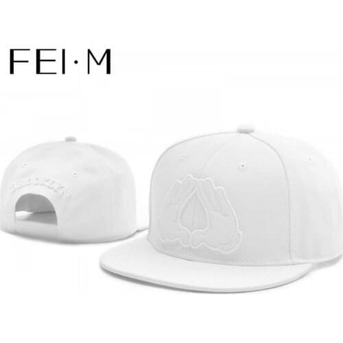 FEI M Fashion BROOKLYN Adjustable Snapback Cap Summer Solid White Baseball Cap Run Party Outdoor Adult Casual Sports Sun Hat 10