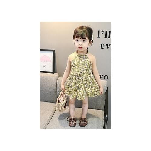 Fashion hipster children floral dress trendy foreign childrens new summer princess dress