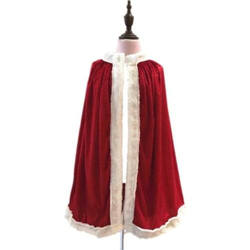 Children King Costume Red Velvet Cloak Cape Outfit for Kids Halloween Prince Cosplay Party Outfit Accessories Set