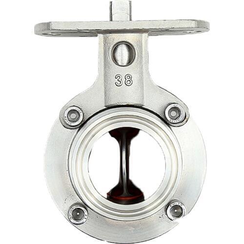 Stainless steel 304 O.D19-108mm quick connection with bracket butterfly sanitary valve high platform clamp type butterfly valve