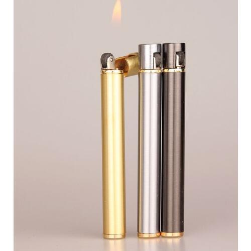 New Inflated Creative Mini Compact Jet Butane Lighter Metal Cigarette Shaped Inflatable Gas Lighter Cigarette