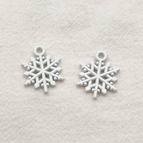 New Arrival! 20x16mm 100pcs Christmas Winter Snowflakes Charm For Necklace Earring DIY Parts Jewelry Findings & Components