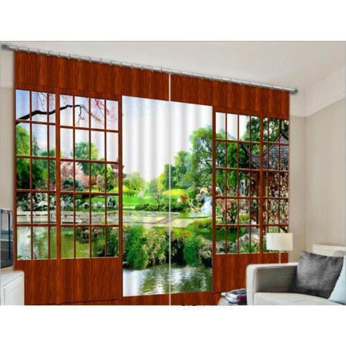 New Modern Blackout Window Curtain beautiful Garden 3D Curtains For Bedding room Living room Hotel Drapes Cortinas De Sala