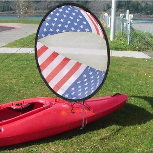 New 42"/108cm Sail Foldable Kayak Boat Wind Sail Kit Sup Paddle Board Sailing Canoe Stroke Paddle Rowing Boats Wind Clear Window