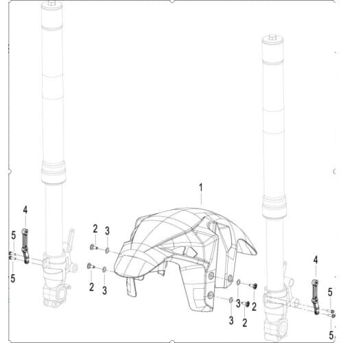 Front fender page of Benelli 302G TNT 302R 300GS