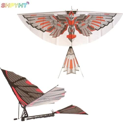 DIY 18Inches Eagle Carbon Fiber Imitate Birds Assembly Flapping Wing Flight Model Aircraft Plane Toy
