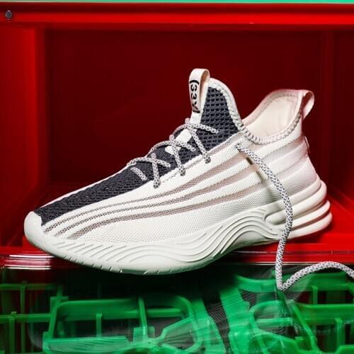 Mesh Breathable Running Shoes Men Sneakers Black Lace-up Outdoor Sport Casual Shoes Men Lightweight Comfortable Brand Male Shoes