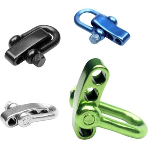 Heavy Duty 304 Stainless Steel U Flat Shape Adjustable Anchor Shackle Buckle Clasp for Outdoor Survival Paracord Bracelet Rope